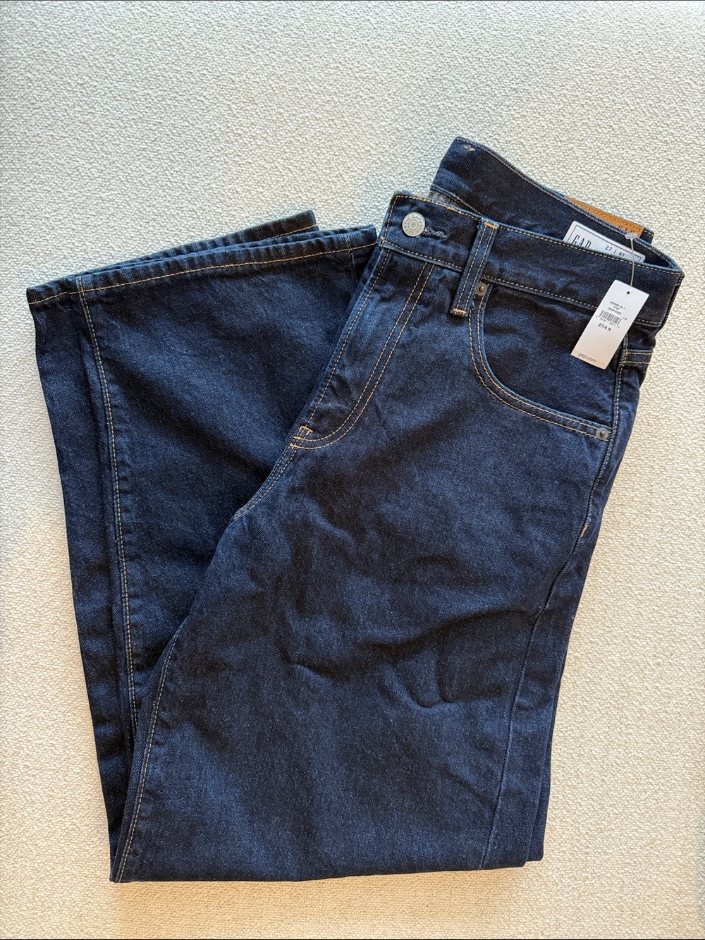NWT Hailey Bieber x GAP - The Hailey Extra Baggy Jeans - Midnight Indigo Size 27 - Picture 6 of 9
